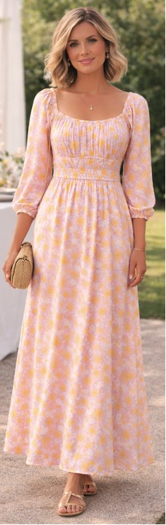 Golden Hour Garden Maxi Dress